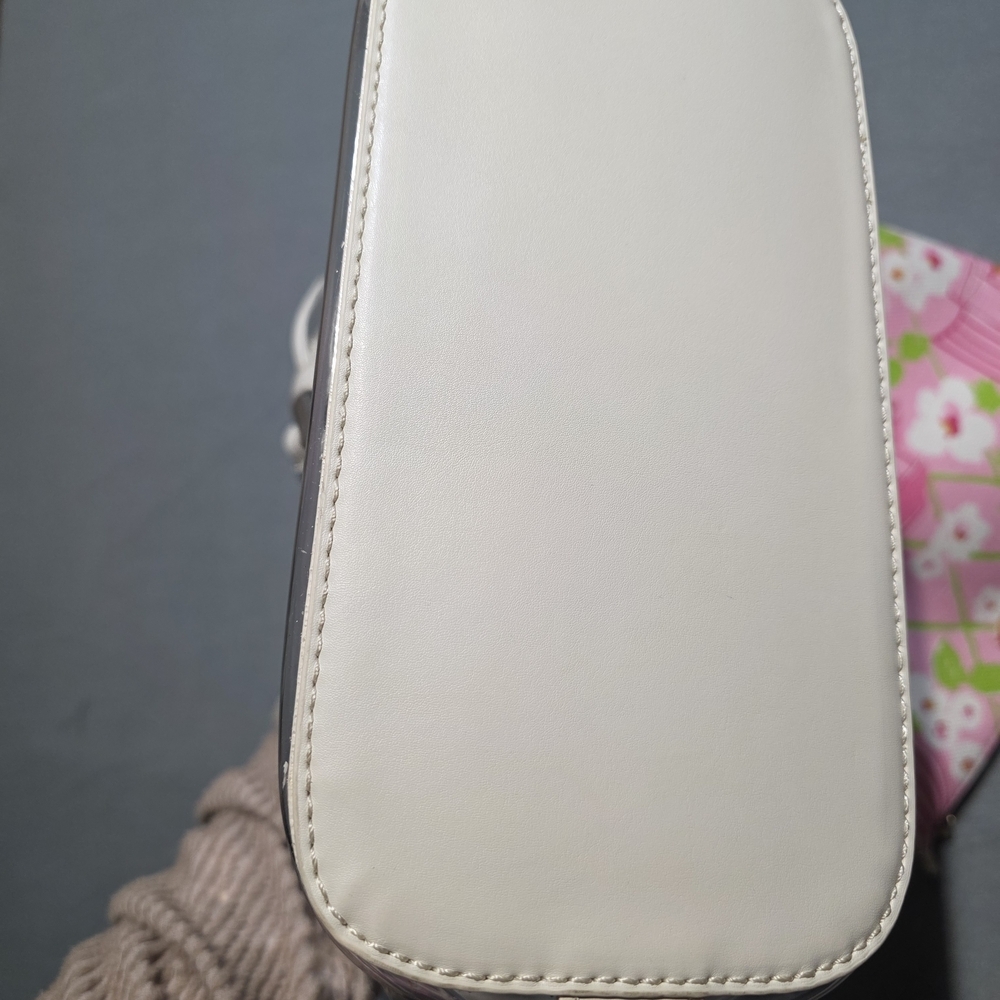 Spartina 449 Pink & White Floral Birdcage Tote EXCELLENT Cond L:13 H:10 - Picture 12 of 13